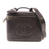 CHANEL CC GHW Vintage Vanity 2 Way Shoulder Bag Calfskin Leather Black