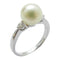 FINE JEWELRY Pearl Diamond Ring PT900 Platinum US#6.5