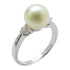 FINE JEWELRY Pearl Diamond Ring PT900 Platinum US#6.5