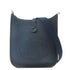 HERMES PHW Evelyne TPM Shoulder Crossbody Bag Clemence Leather Bleu Nuit Blue