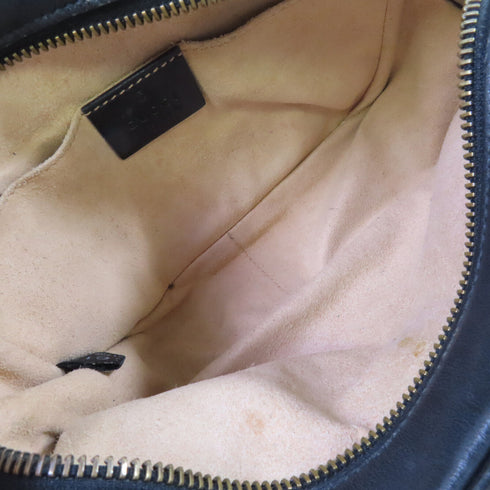 GUCCI GG GHW GG Marmont Mini Shoulder Bag Calfskin Leather 448065 Black