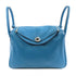 HERMES PHW Lindy 30 2way Shoulder Bag Taurillon Clemence Leather Turquoise Blue