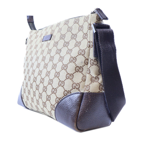 GUCCI GG SHW Shoulder Bag 114273 Canvas Brown