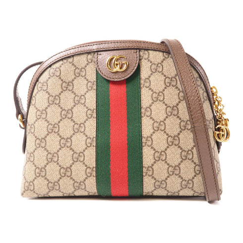 GUCCI GG GHW Ophidia GG Shoulder Bag Crossbody 499621 Coated Canvas Brown