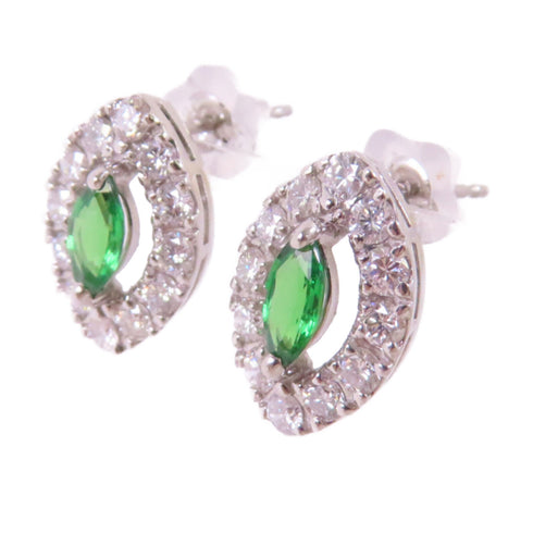 FINE JEWELRY 0.507ct Garnet 0.774ct Diamond Earrings PT900 Platinum