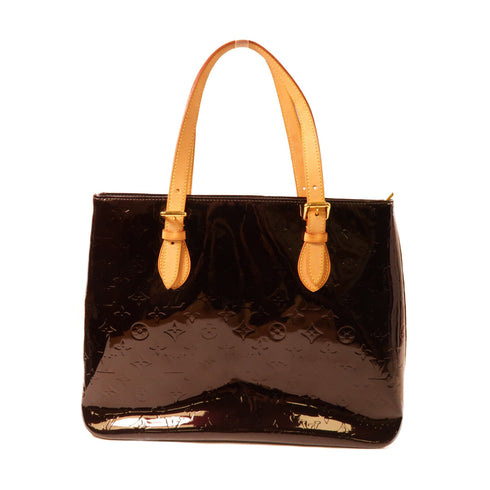 LOUIS VUITTON LV GHW Brentwood Tote Bag Handbag M91994 Vernis Winered