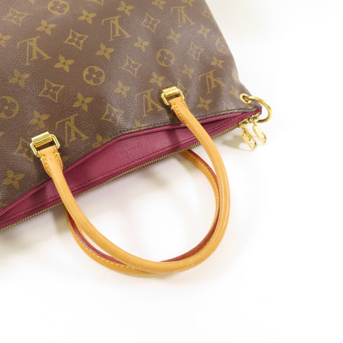 LOUIS VUITTON LV GHW Pallas 2way Shoulder Bag Monogram Brown Red