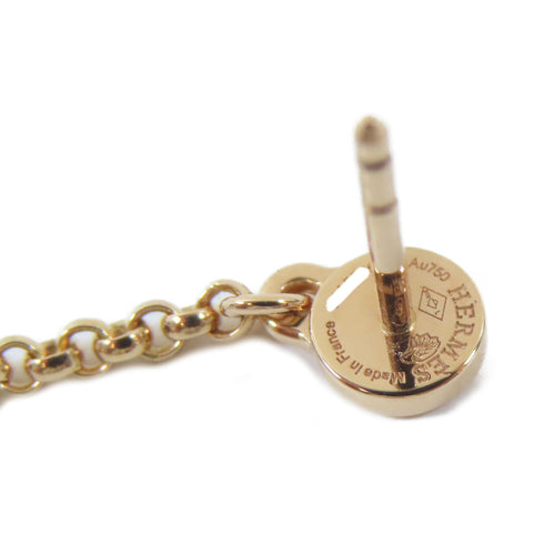 HERMES Kelly Clochette Earrings Pierced Earrings 18K White Gold