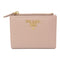 PRADA GHW Wallet Saffiano Leather Beige