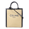 CELINE GHW Vertical Cabas 2 Way Shoulder Tote Bag Canvas Beige/Blue