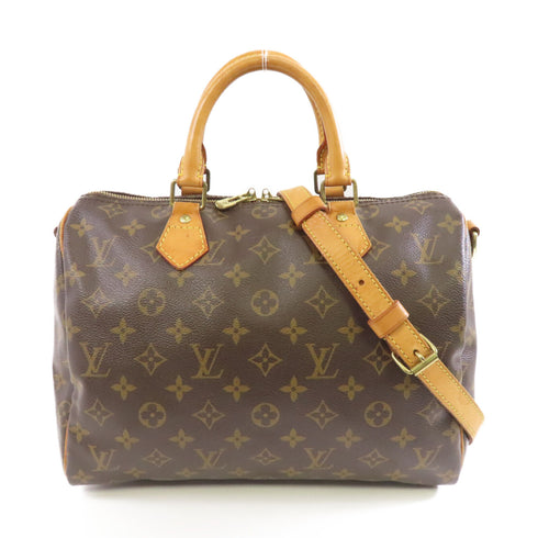 LOUIS VUITTON LV GHW Speedy 30 Bandouliere Handbag Boston M40391 Monogram Brown