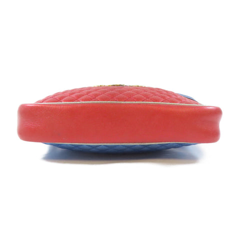 GUCCI GG GHW Quilted Shoulder Bag Crossbody Bag 541061 0U14K Leather Blue Red