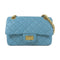 CHANEL Quilted CC GHW Chain Shoulder Bag AS0874 Calfskin Leather Blue