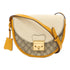 GUCCI GG Padlock Shoulder Bag 644524 Calfskin Leather Coated Canvas Yellow White