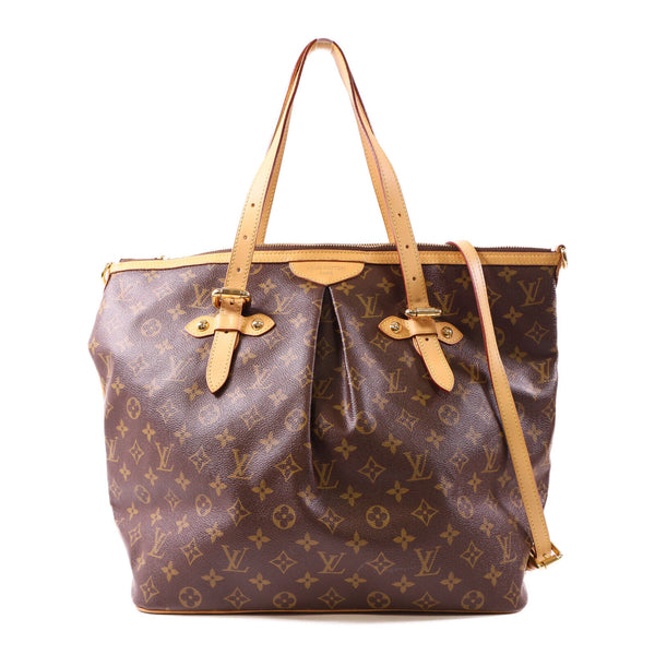LOUIS VUITTON LV GHW Palermo GM 2 Way Shoulder Handbag M40146 Monogram Brown v1