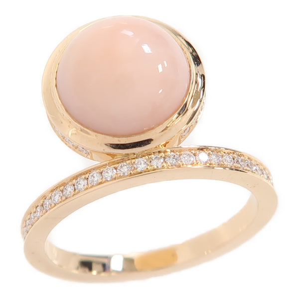 HERMES Diamond Ring US#6 18K Pink Gold