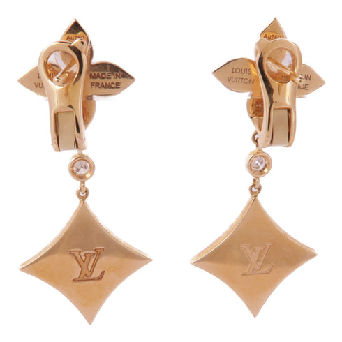 LOUIS VUITTON LV Blossom Double Star Earrings 18K Rose Gold