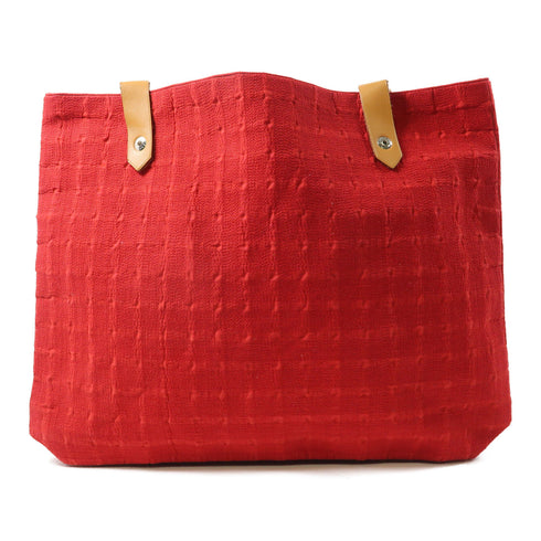 HERMES PHW Shoulder Bag Canvas Red