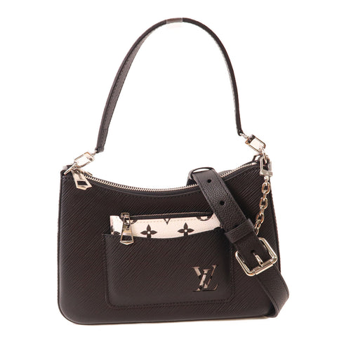 LOUIS VUITTON LV SHW Marelle Handbag Shoulder Bag M80689 Epi Leather Black/White