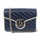 GUCCI GG SHW GG Marmont Shoulder Bag 573807 Calfskin Leather Blue