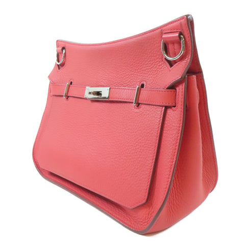 HERMES PHW Jypsiere 28 Shoulder Crossbody Taurillon Clemence Bougainvillea Red