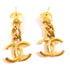 CHANEL CC Earrings C23.C Metal/PVC Gold/Pink