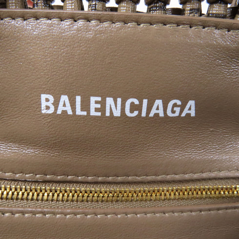 BALENCIAGA GHW Bale Bistro 2Way Shoulder Bag Coated Canvas Brown