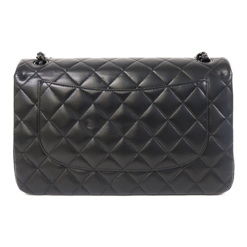 CHANEL Quilted CC Large Classic Chain Shoulder Bag A58600 Lambskin Leather Black