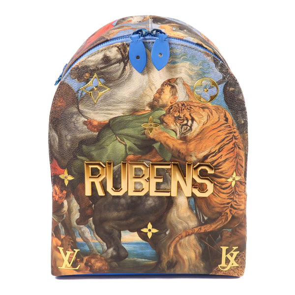 LOUIS VUITTON LV GHW Rubens Palm Springs Backpack M43335 Coated Canvas Blue