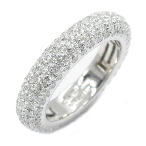 BVLGARI Full Eternity Pave Diamond Ring 18K White Gold US#5