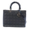 Christian Dior CD SHW Lady Dior Bag 2w Way Shoulder Handbag Denim Navy