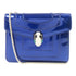 BVLGARI GHW Serpenti Forever Chain Shoulder Bag 281206/32745 Patent Leather Blue