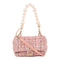 CHANEL CC GHW 2 Way Shoulder Bag Tweed Pink