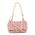 CHANEL CC GHW 2 Way Shoulder Bag Tweed Pink