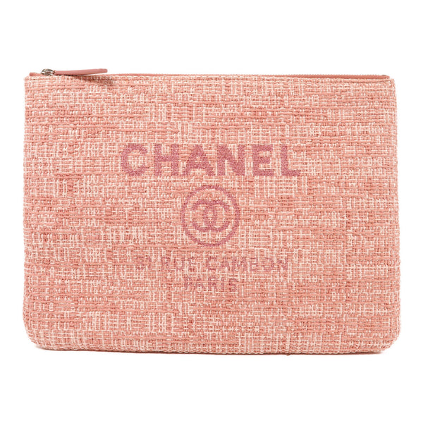CHANEL CC SHW Pouch Canvas Pink