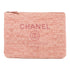 CHANEL CC SHW Pouch Canvas Pink