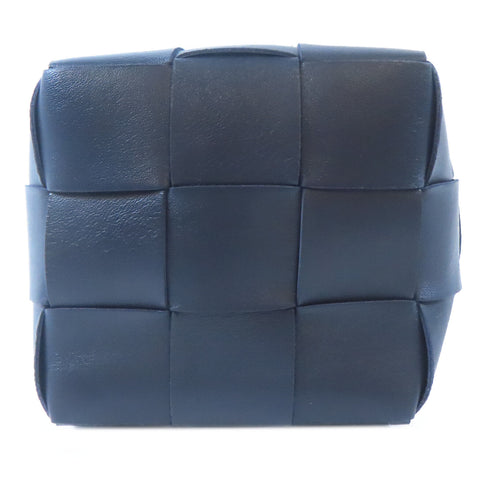 BOTTEGA VENETA BV Cassette Bucket Shoulder Crossbody Intrecciato Leather Black