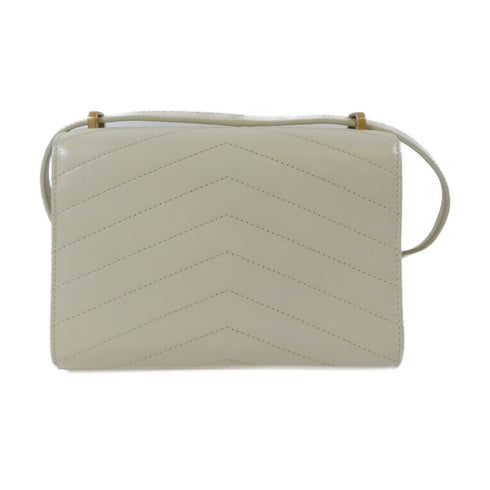 CHANEL Herringbone CC GHW Chevron Medal Flap Shoulder Bag A57490 Calfskin Beige