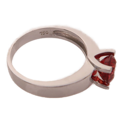 Jewelry Topaz Ring 3.6g 18K White Gold US#4.75