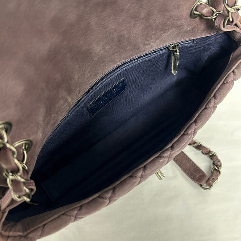 CHANEL Quilted CC SHW Chain Shoulder Bag Lambskin Leather Purple v1