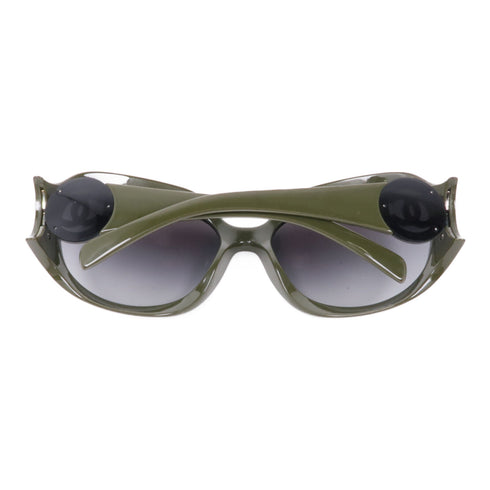 CHANEL CC Sunglasses PVC Green