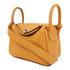 HERMES PHW Mini Lindy 20 Shoulder Bag Swift Leather Sesame/Celeste