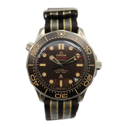 OMEGA Seamaster Automatic Watch 21092422001001 Titanium/Nato Brown