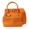HERMES GHW Tool Box 20 2 Way Shoulder Bag Handbag Swift Leather Orange