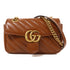 GUCCI GG GHW GG Marmont Mini Chain Shoulder 446744 Leather Brown