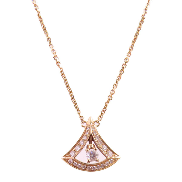 BVLGARI Divina Diamond Necklace P2TPEE 18K Yellow Gold