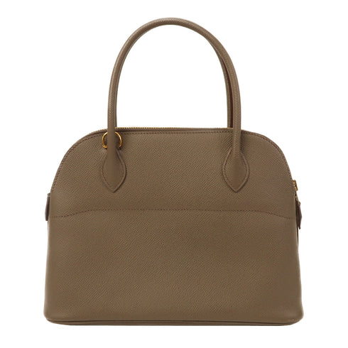 HERMES GHW Bolide 27 2 Way Shoulder Bag Handbag Epsom Leather Etain