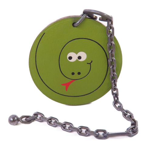 HERMES Charm Calfskin Leather Green Multi Color