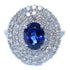Fine Jewelry 2.03ct Sapphire 1.53ct Diamond Ring US#6 6.2g PT900 Platinum