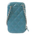 CHANEL Quilted CC SHW Chain Phone Holder Bag A70655 Caviar Leather Green